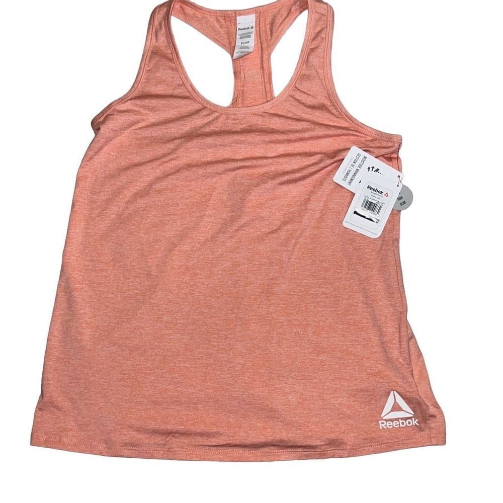 Reebok Peachy Orange Racerback Workout Running
Sporty Tank Top